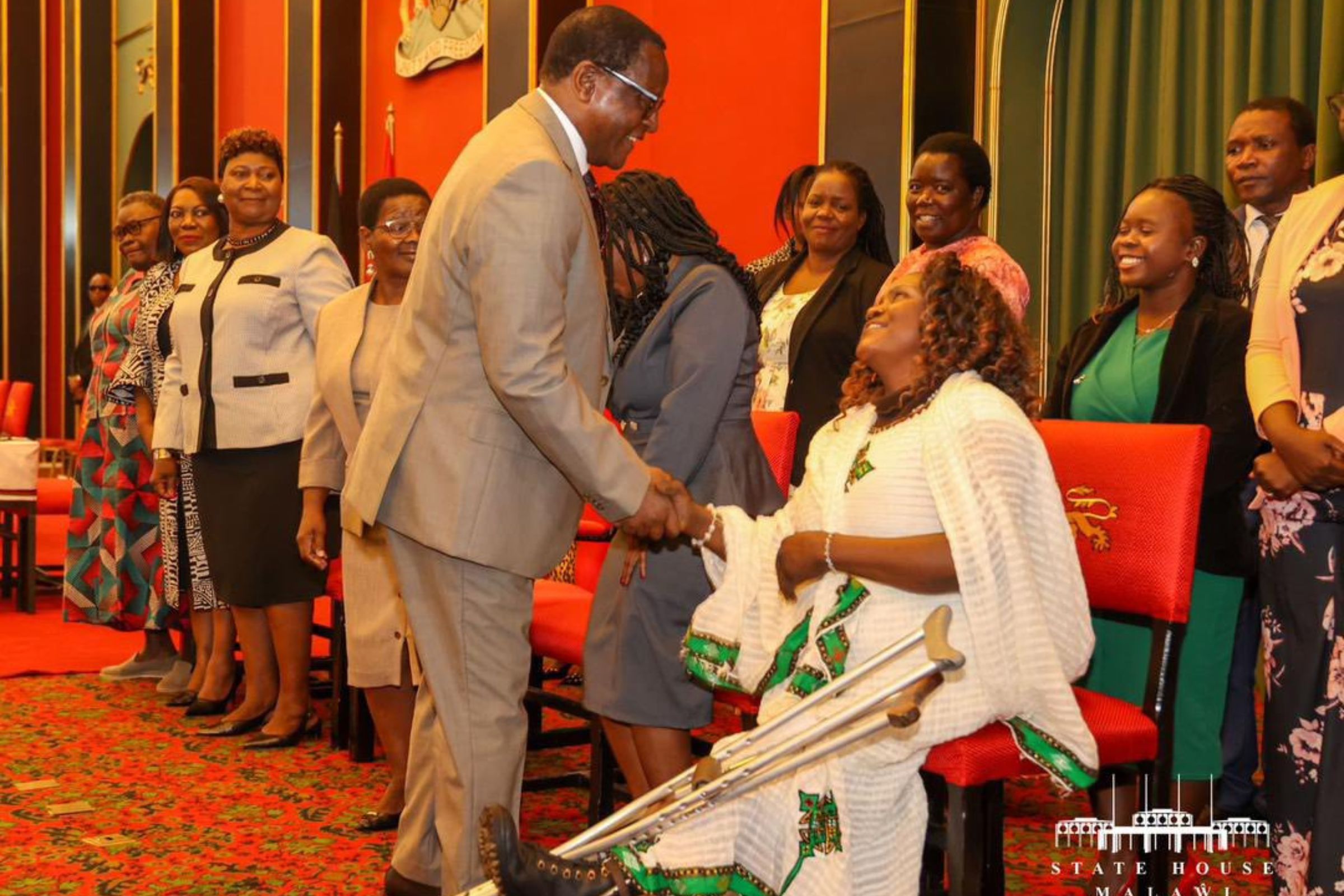 WAG Disability Rights Executive Director at the official presentation of the second edition of the Women's Manifesto to the former President of Malawi, Dr. Lazarus Chakwera.